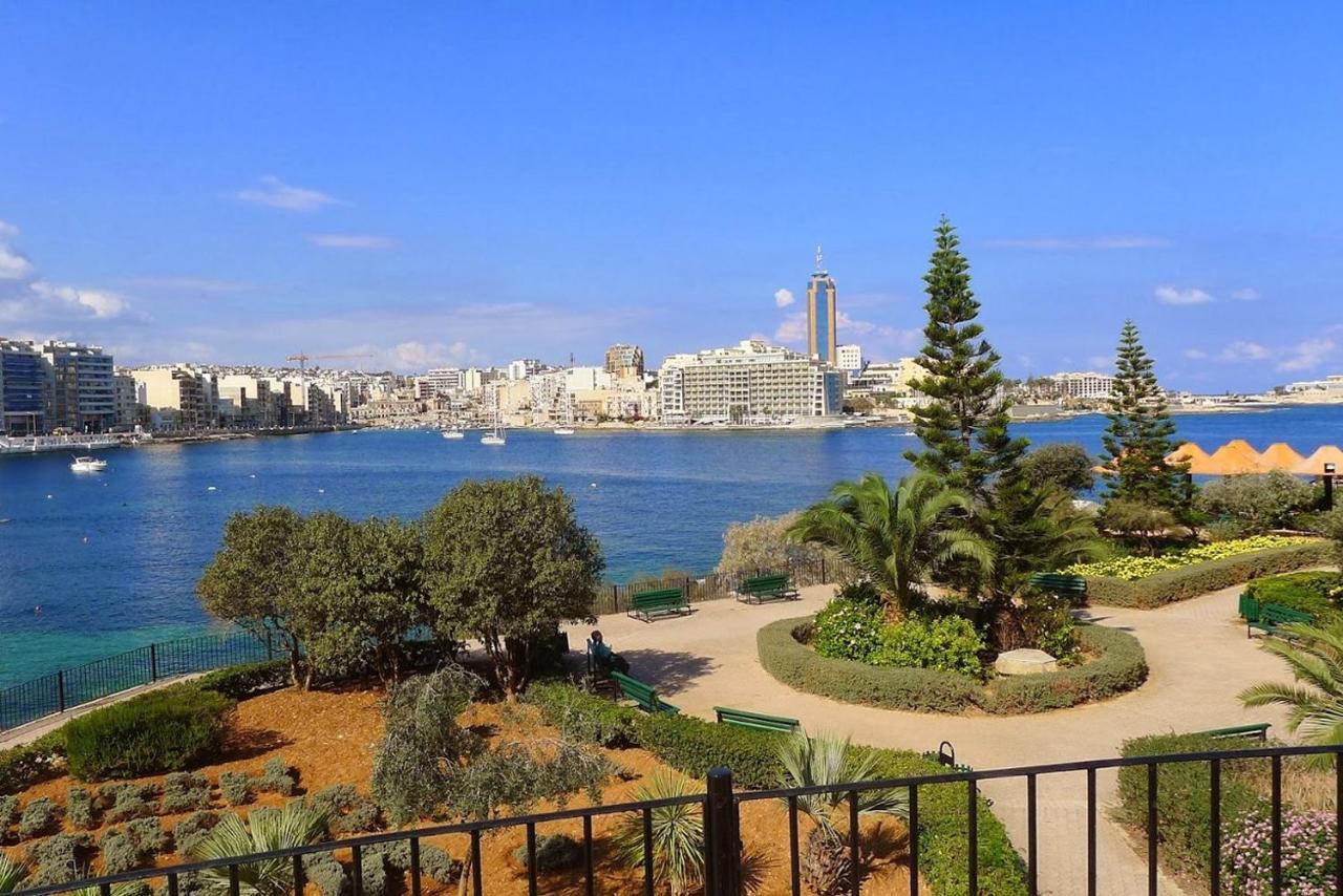 Luxury Apt W/ Side Seaviews And Pool, Top Location Sliema Kültér fotó